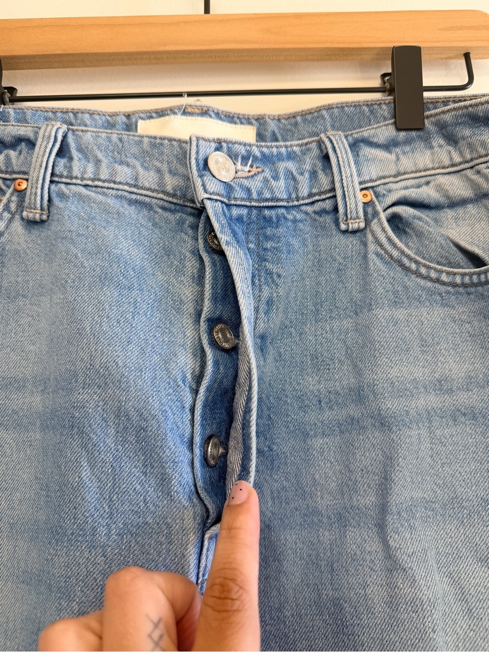 Mother Superior The Dodger Button Hover Cuff Jeans Size 30 - Picture 6 of 14